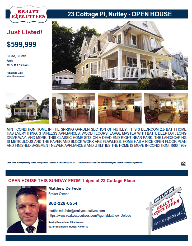 Nutley Homes For Sale, Nutley Real Estate For Sale